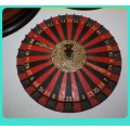 BEAUTIFUL 19TH CENTURY TREEN TRAVELING ROULETTE WHEEL WITH LID