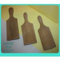 BUTTER PADDLE TRIO VINTAGE WOOD GROOVED
