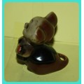 MOUSE PLAYING GUITAR VINTAGE FIGURINE SMALL