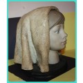 BEAUTIFUL BUST OF A WOMAN WITH HER HEAD COVERED BY A SHAWL SHE HAS SUCH A SERENE LOOK VINTAGE ITEM