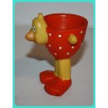 COLORFUL CHICKEN EGG CUP ON LONG LEGS  TO CUTE