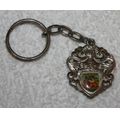 KRUGER NATIONAL PARK SHIELD KEYRING WITH SMALL ENAMEL INSERT DEPICTING A LION