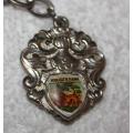 KRUGER NATIONAL PARK SHIELD KEYRING WITH SMALL ENAMEL INSERT DEPICTING A LION