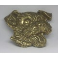 BRASS DOG WALL PLAQUE TO CUTE