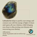 100% Genuine Labradorite 12mm gemstone. Healing depression Reiki.Feng Shui.Make dream/wish come true