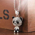 New Fashion Women Silver Panda Rhinestone Pendant Necklace!!99% MARK DOWN!!
