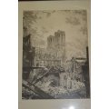 Raul Varin Reims en Ruines Notre dame cathedral 1865-1943