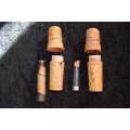 Antique light hous style wood and perfume/scent bottles