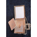 Lovely petit point ladies compact with mirror, cigarette holder and lipstick holder
