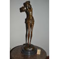 Bronze African water girl height 58cm REDUCED WEEKEND SPECIAL weight 6.5kg