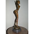 Bronze African water girl height 58cm REDUCED WEEKEND SPECIAL weight 6.5kg