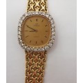 18K Gold Ladies Omega Watch.