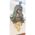 Beautiful art nouveau bronze bust 45cm