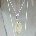 Atenea 925 Add a Dangle handmade natural Citrine nugget gemstone pendant on 925 sterling silver