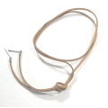Faux Suede wrap choker necklace with stainless steel bar ends - different lengths available