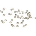 50 * Brass Spacer Beads, Bicone, Platinum colour, 4mm in diameter, hole: 1mm
