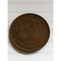 ZAR BROWN PENNY DATED 1898