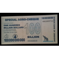 ZIMBABWE - BRILLIANT UNCIRCULATED ONE HUNDRED BILLION DOLLARS NOTE