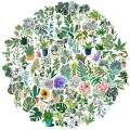 50 Waterproof Plant Stickers or Choose Your Theme