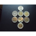 All the South African Commemorative Coins R5 R2 R1 50C since 1994+2019 R5