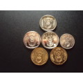 All South African Commemorative Coins R5 complete set 1994-2019 plus R2s, R1 and 50Cs.