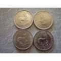 South African 5 Shillings 1951 1952 1953 and 1954.