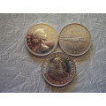 South African 5 Shillings 1959 1960 and 1961 50 Cents.