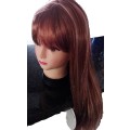 *spec*Wig with Bangs Colour 27/613 18inch Straight Adjustable Wig straps Same day Dispatch