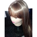 *spec*Wig with Bangs Colour 27/613 18inch Straight Adjustable Wig straps Same day Dispatch