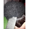 Afro Bun colour black Drawstring FREE comb included //Same day dispatch