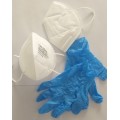 Face Masks / Respirator (COVID-19 Protection) Reusable/ 2 masks +2 nitrile gloves