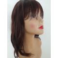 Wig Long Bob with Bangs Colour 33 synthetic adjustable wig straps same day processing