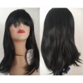 Wig with bangs/fringe colour black 14inch with adjustable straps same day processing