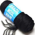 Brazil Wool Hair For BraidsTwistWraps (Black)  Same day processing