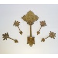 Antique Ethiopian Handcrafted Christian Orthodox Processional Brass Solid Crosses