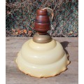 Vintage Soft Butter Yellow Plumpy Glass Ceiling Lamp