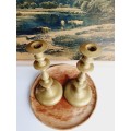 Vintage Solid Heavy Brass Candle Holders