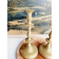 Vintage Solid Heavy Brass Candle Holders