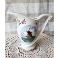 Vintage Delft Hand Painted Windmill Jug  Made in Holland