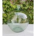 Antique XLarge Clear Glass Round Demijohn