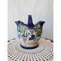 Vintage Amphora Porcelain Vase with Cobalt Blue Edges   Made in Czechoslovakia