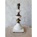 Vintage White Marble & Brass Lamp ( Not Working )
