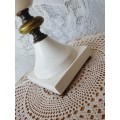 Vintage White Marble & Brass Lamp ( Not Working )
