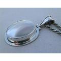 Exquisite solid sterling silver vintage Italian chain and Mexican pendant - weight 36.2 g.