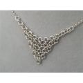 Smashing vintage solid sterling silver Italian necklace - weight 16.9 g.