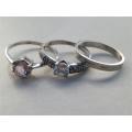 Fabulous solid sterling silver ring lot (2) - weight 5.4 g.