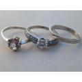 Fabulous solid sterling silver ring lot (2) - weight 5.4 g.