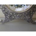 Marvelous Antique Silver Framed `For the one I love` Plaque