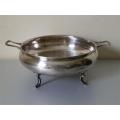 Stylish vintage silver plate 4-footed leg bowl