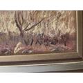 Vintage framed landscape painting